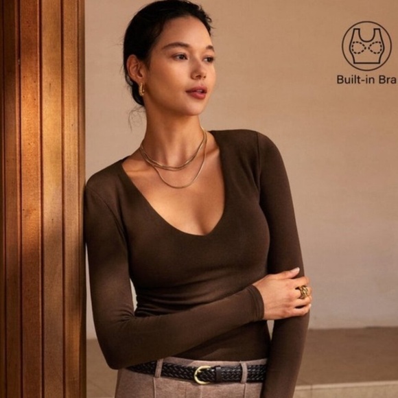 OGL Tops - OGL V-Neck Ruched Sides Brami Top Large